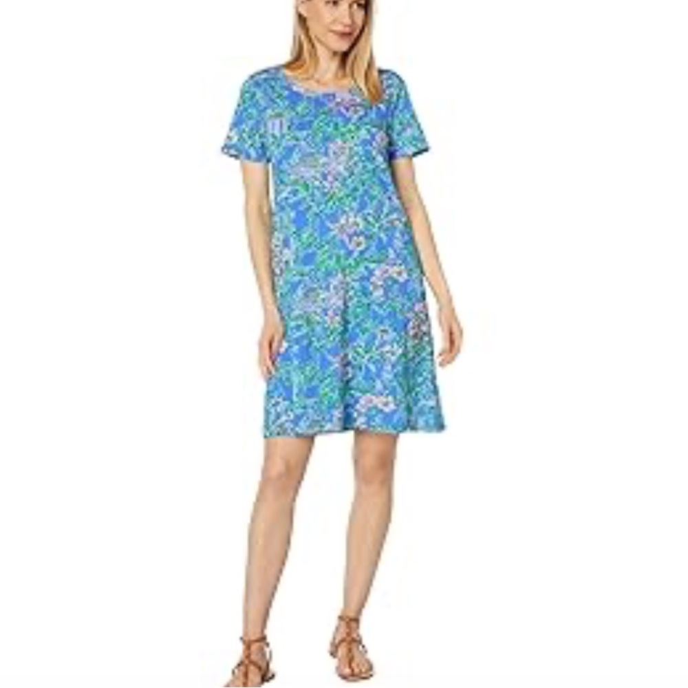 Lilly Pulitzer Cody dress "Boca Blue Beneath The Bougainvillea", size XL